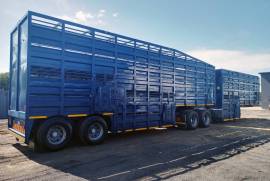 Talbert, 8 Cage, Cattle Body Trailer, Used, 2014