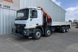 Mercedes Benz, 4144 Dropside fitted with 38T , 8x4 Drive, Crane Truck, Used, 2005