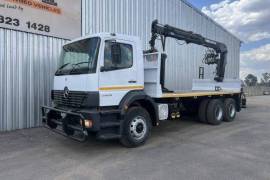 Mercedes Benz, 2628 Flat Deck with Brick Crane, Rigid, Crane Truck, Used, 2005